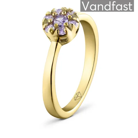 ANNEBRAUNER Flower Violet Ring 18K Guldbelagt — produktfoto