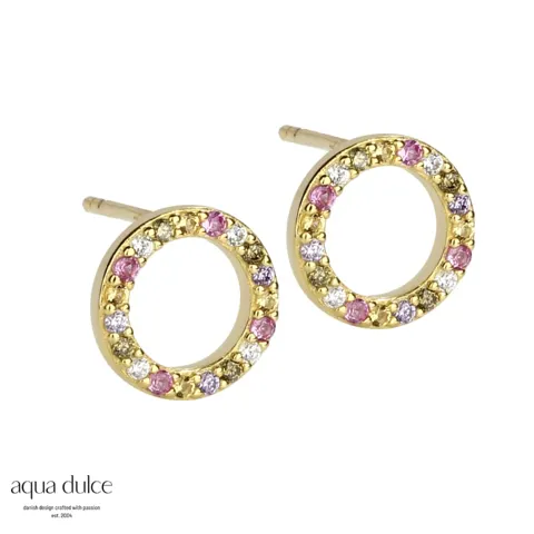 *PASTEL CIRCLE EARSTUD | GOLDEN — produktfoto