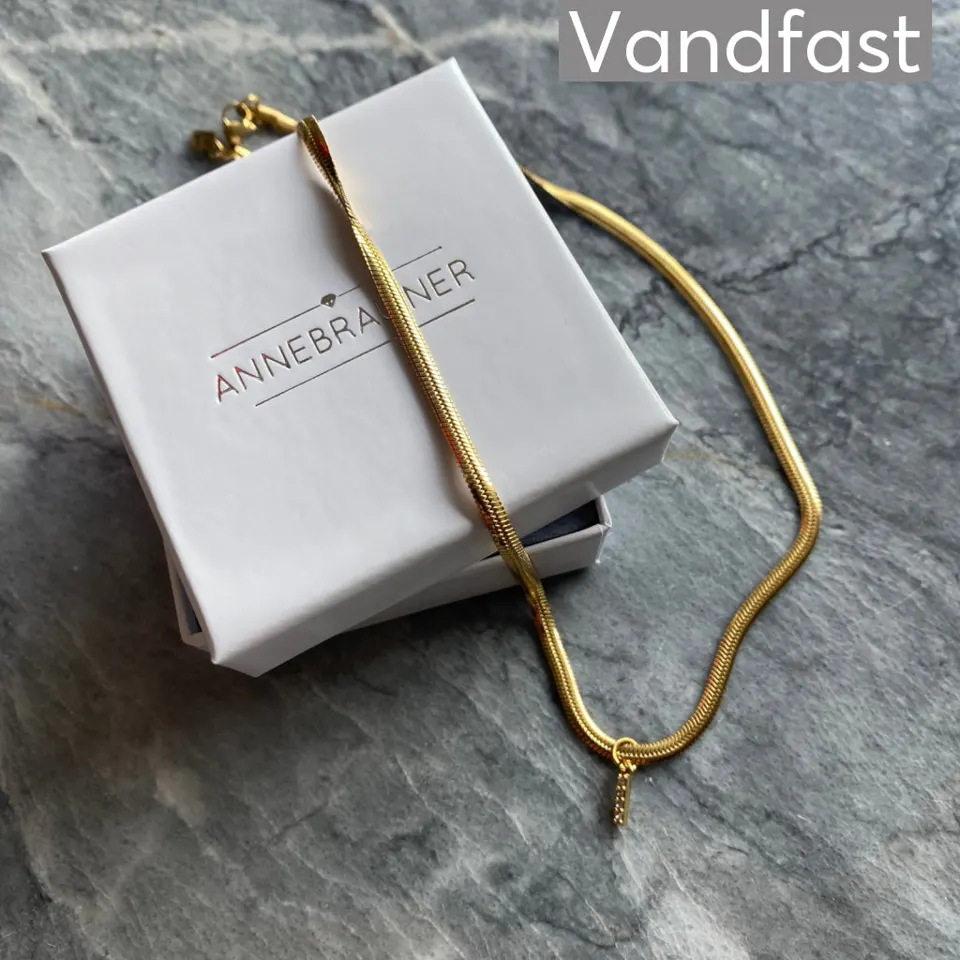 ANNEBRAUNER Snake Letter Halskæde 18K Guldbelagt - A — produktfoto
