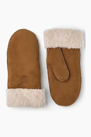 Sheepskin Mitt - Cork - Hestra — produktfoto