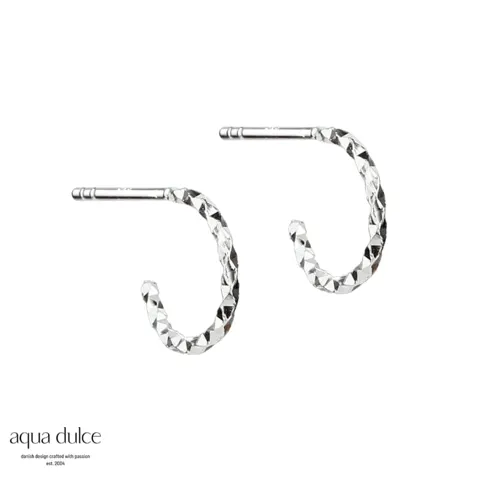 DIAMOND CUT HOOP 10 MM. | SILVER — produktfoto