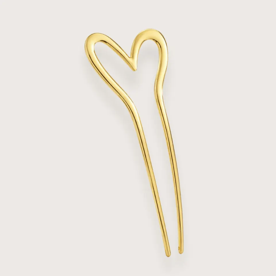 Lia French Pin - U-formet hårnål i hjertedesign - Chant du Matin — produktfoto