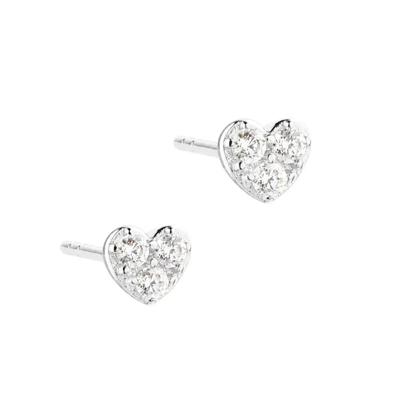TINY HEART EARSTUD | SILVER — produktfoto