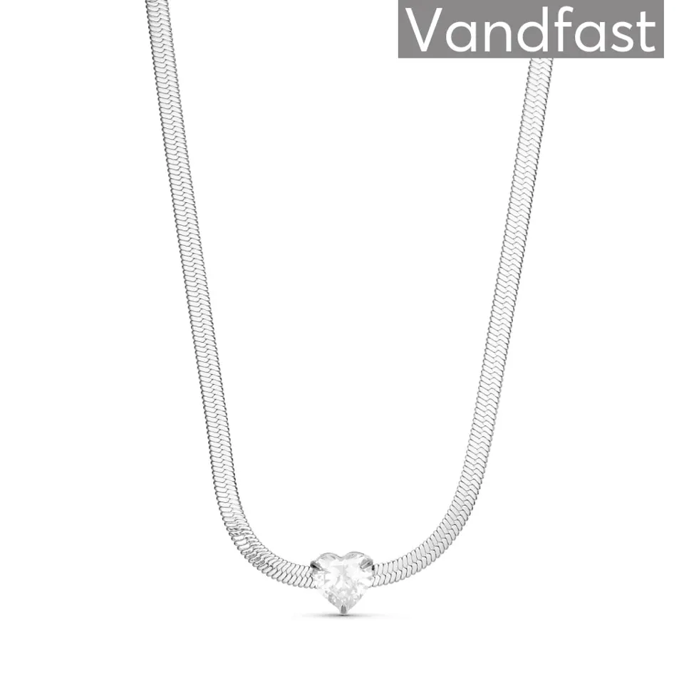 ANNEBRAUNER Snake Heart Zirconia Halskæde — produktfoto