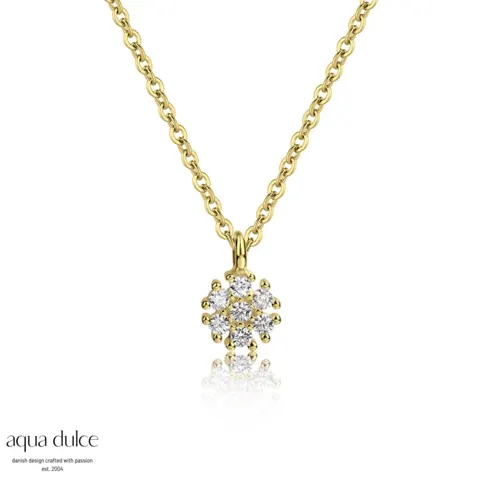 *FLOWER NECKLACE | GOLDEN — produktfoto
