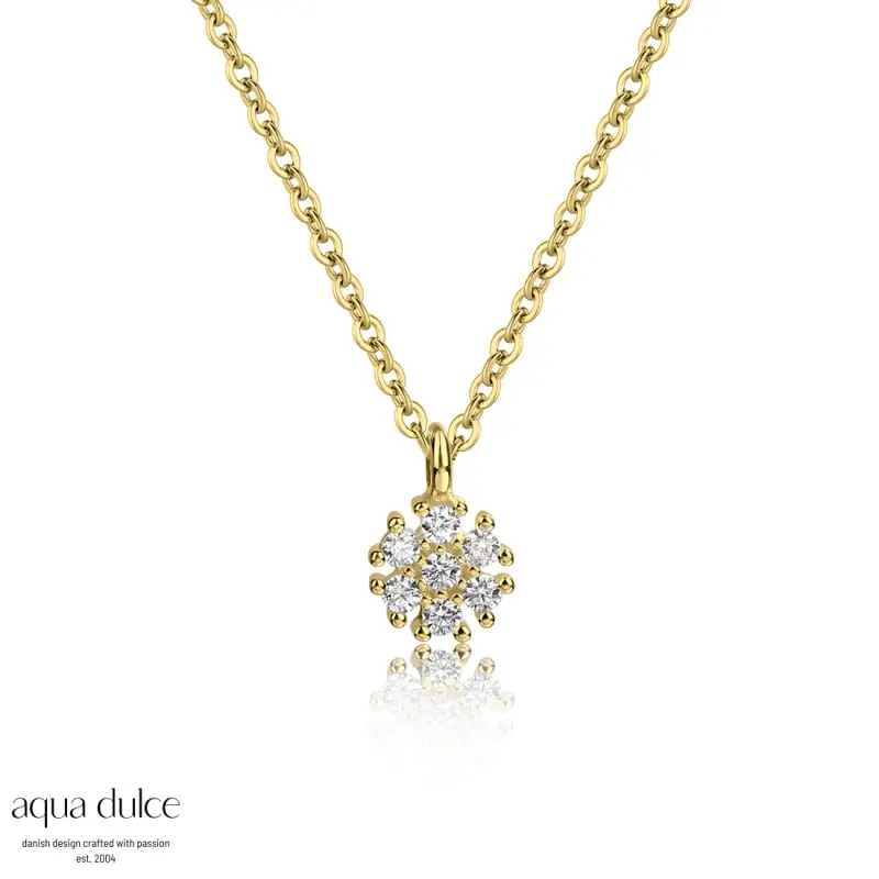 *FLOWER NECKLACE | GOLDEN — produktfoto