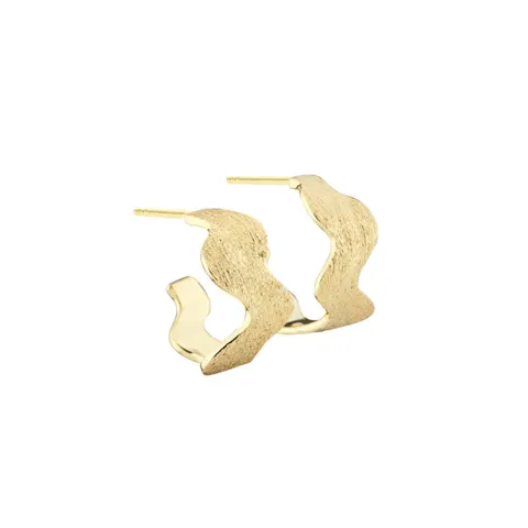 DREAMLIT WAVY HOOP 14 MM. | GOLDEN — produktfoto