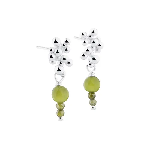 AYA OLIVE EARSTUD | SILVER — produktfoto