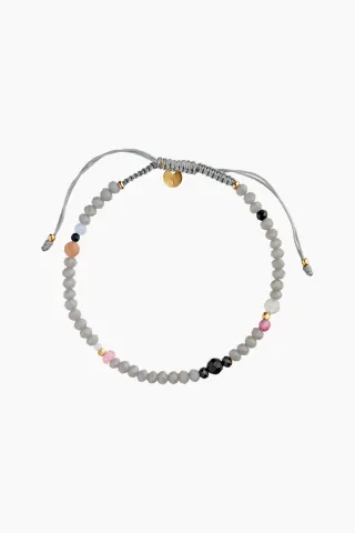 Color Crush Bracelet New York Mix And Grey Ribbon - Stine A — produktfoto