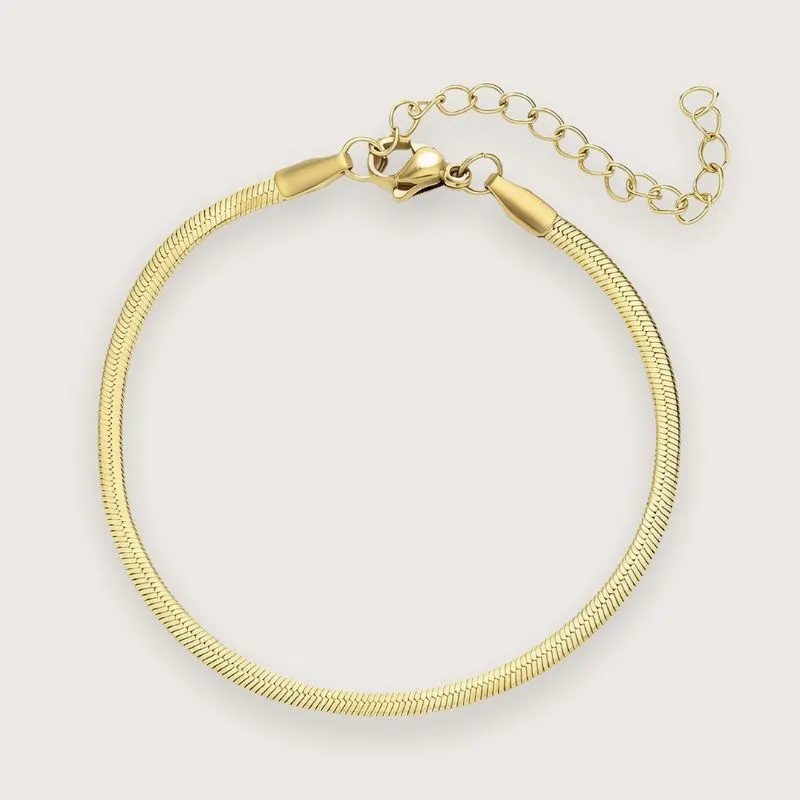 Zoé forgyldt snake-armbånd 2 mm - vandfast armbånd - Chant du Matin — produktfoto