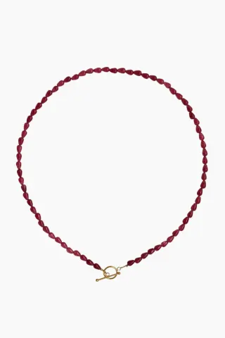Love Drop Necklace - Burgundy - Stine A — produktfoto