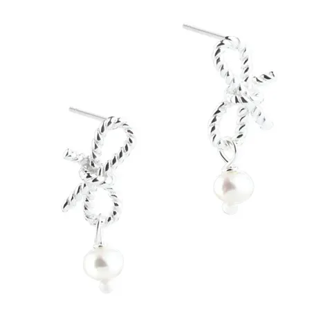 ROPE BOW PEARLS | SILVER — produktfoto