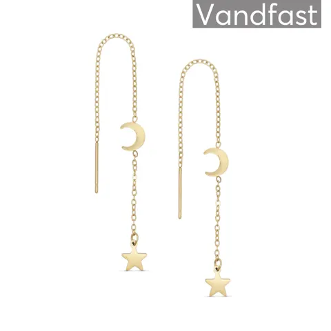 ANNEBRAUNER Star & Moon Øreringe 18K Guldbelagt — produktfoto