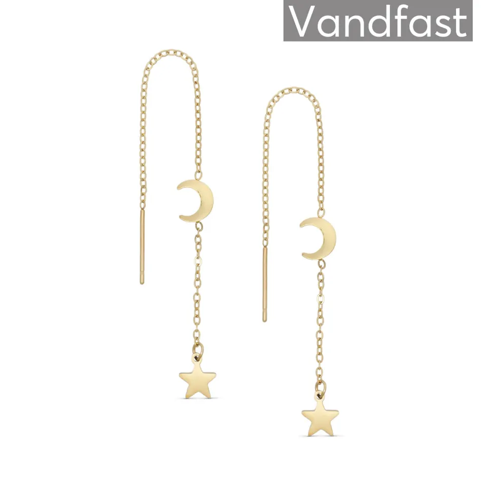 ANNEBRAUNER Star & Moon Øreringe 18K Guldbelagt — produktfoto
