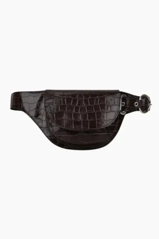 Eliza Belt - Brown Croco - Silfen Studio — produktfoto