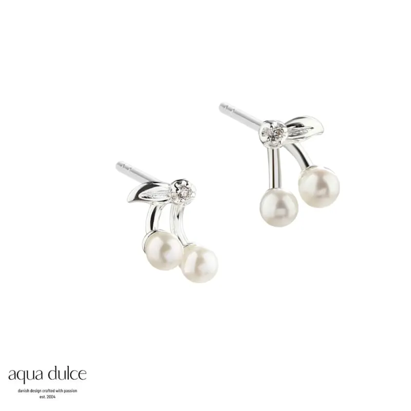 CHERRY PEARL EARSTUD | SILVER — produktfoto