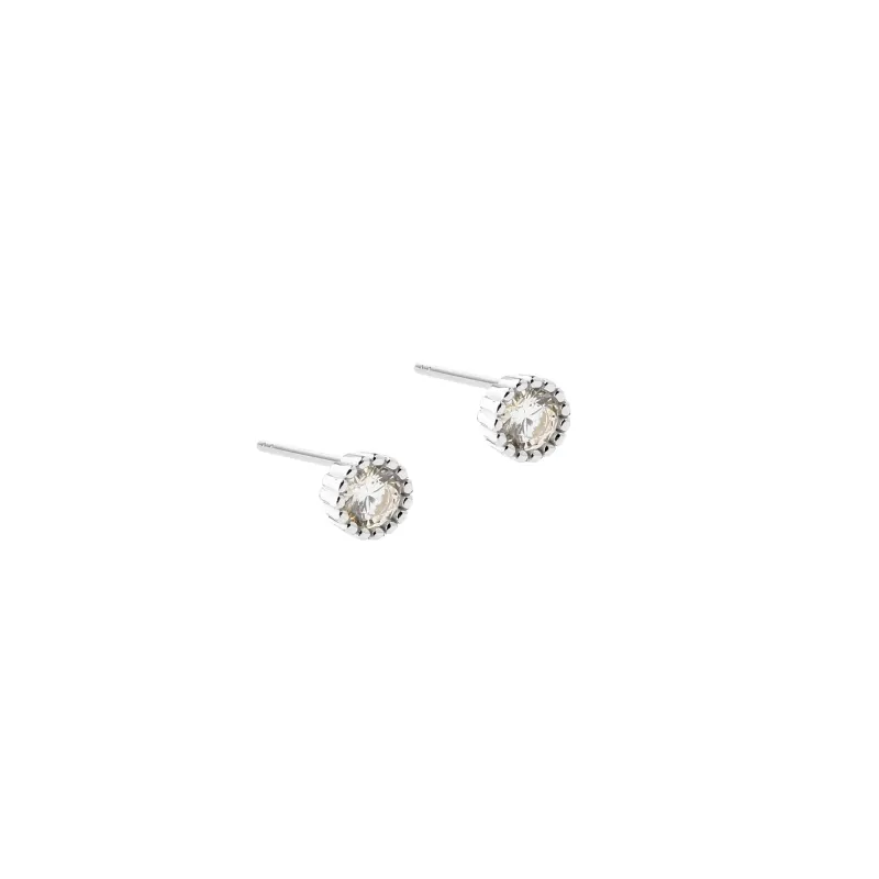 LUMI MEDIUM EARSTUD | SILVER — produktfoto