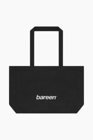 Panelled Canvas Bag - Black - Bareen — produktfoto