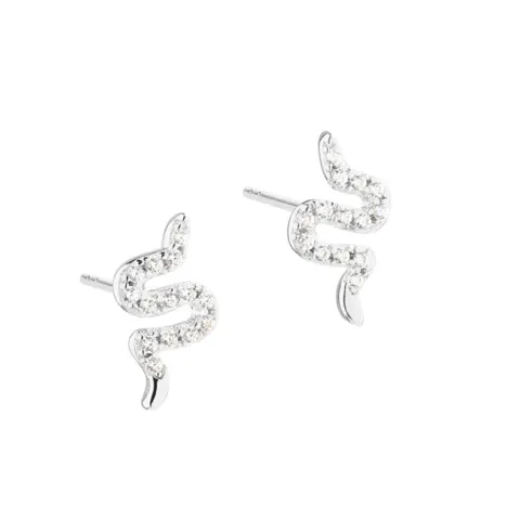 *DARLING SNAKE EARSTUD | SILVER — produktfoto