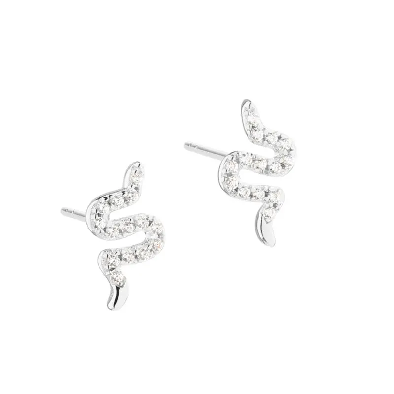 *DARLING SNAKE EARSTUD | SILVER — produktfoto