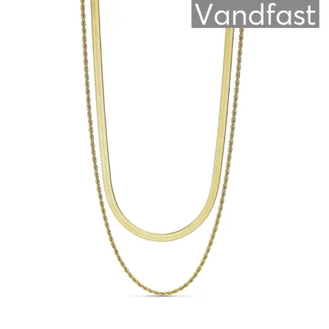 ANNEBRAUNER Snake Swirl Mix Halskæde 18K Guldbelagt — produktfoto
