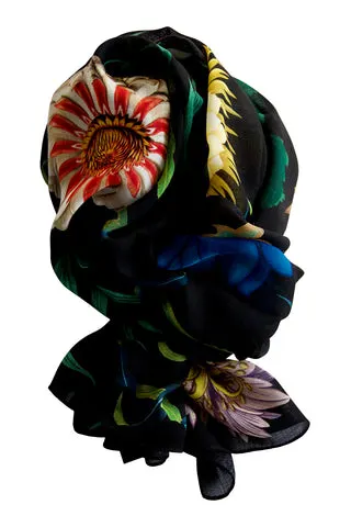Cashmere tørklæde "Selam" Lacroix - sort — produktfoto
