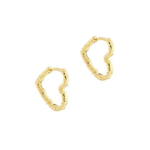LOVE ME HEART HOOP SMALL | GOLDEN — produktfoto