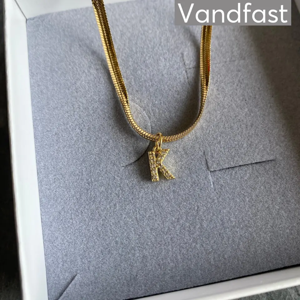 ANNEBRAUNER Snake Letter Halskæde 18K Guldbelagt - A — produktfoto