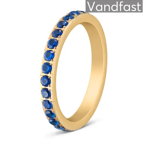 ANNEBRAUNER Alliance Deep Blue Ring 18K Guldbelagt — produktfoto