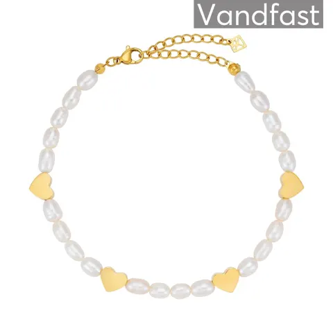 ANNEBRAUNER Pearl Love Ankelkæde 18K Guldbelagt — produktfoto