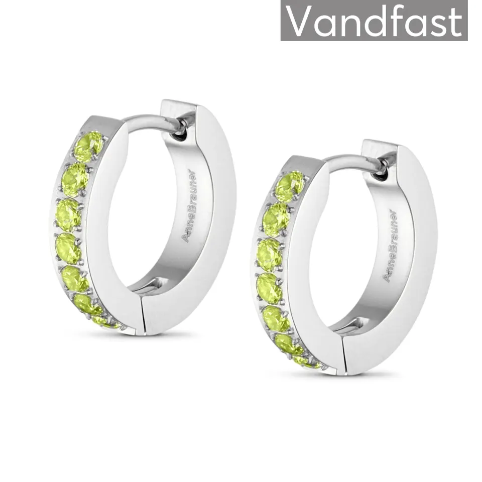ANNEBRAUNER Creole Line Apple Green Øreringe — produktfoto