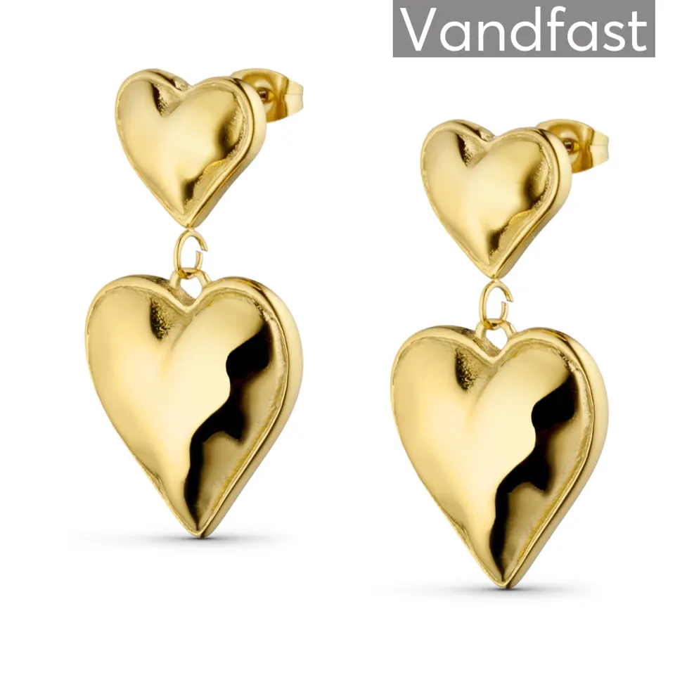 ANNEBRAUNER Chunky Wien Heart Øreringe 18K Guldbelagt — produktfoto