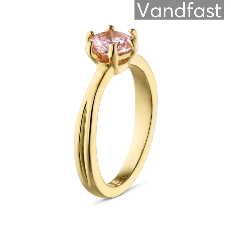 ANNEBRAUNER Princess Pink Ring 18K Guldbelagt — produktfoto
