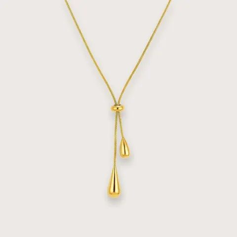 Lacey Slider Chain-halskæde med dråbevedhæng  Trendy smykker — produktfoto