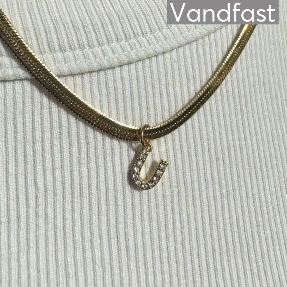 ANNEBRAUNER Snake Letter Halskæde 18K Guldbelagt - A — produktfoto