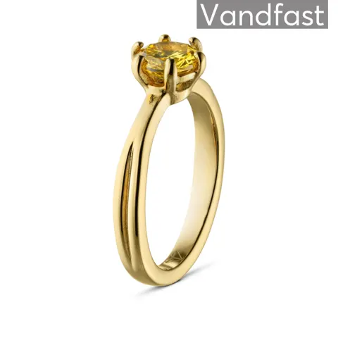 ANNEBRAUNER Princess Yellow Ring 18K Guldbelagt — produktfoto
