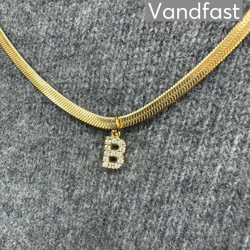 ANNEBRAUNER Snake Letter Halskæde 18K Guldbelagt - A — produktfoto