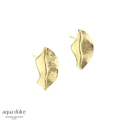 *CHERRY LEAF BIG EARSTUD | GOLDEN — produktfoto