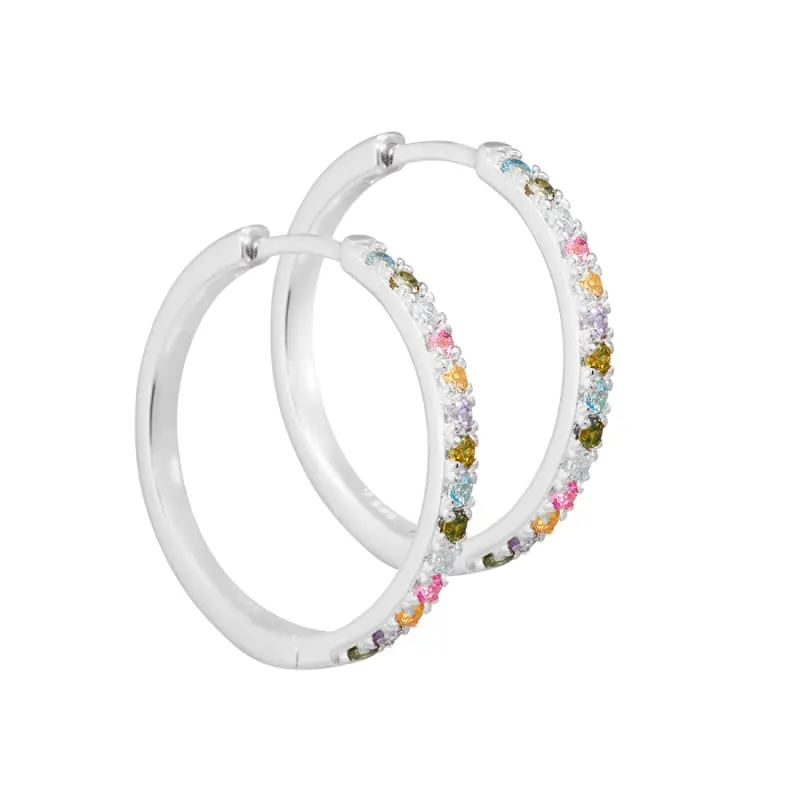 ELINA PASTEL HOOP | SILVER — produktfoto