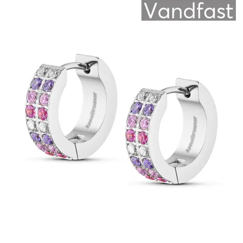 ANNEBRAUNER Creole Double Line Rose/Violet Mix Øreringe — produktfoto