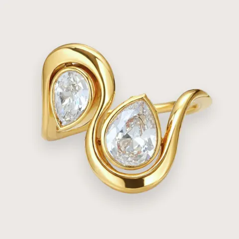 Shirley forgyldt ring med dråbeformede zirkoner  Legacy Collection — produktfoto