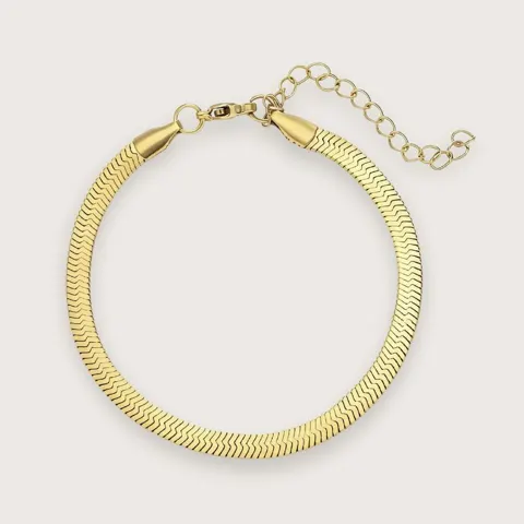 Zoé forgyldt snake-armbånd 4 mm - vandfast armbånd - Chant du Matin — produktfoto
