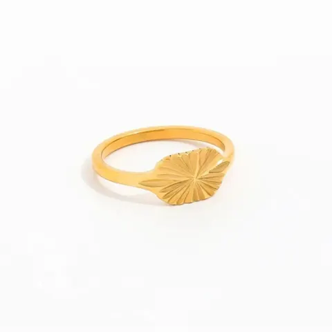 Muun Studios Sun signet Retangle Ring 18K Guldbelagt R060 - Guld — produktfoto