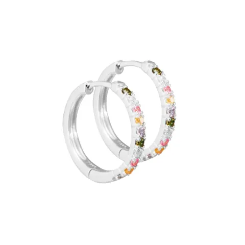ELINA PASTEL HOOP | SILVER — produktfoto