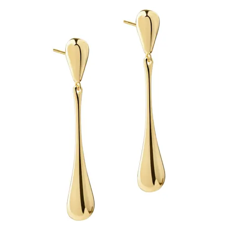 SHINY NEW BIG DROP EARRING | GOLDEN — produktfoto