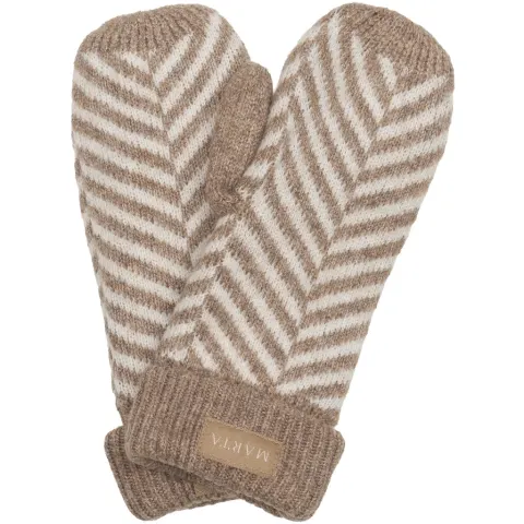 Marta du Chateau dame handsker MdcAyana T1208 - Fango/Offwhite — produktfoto