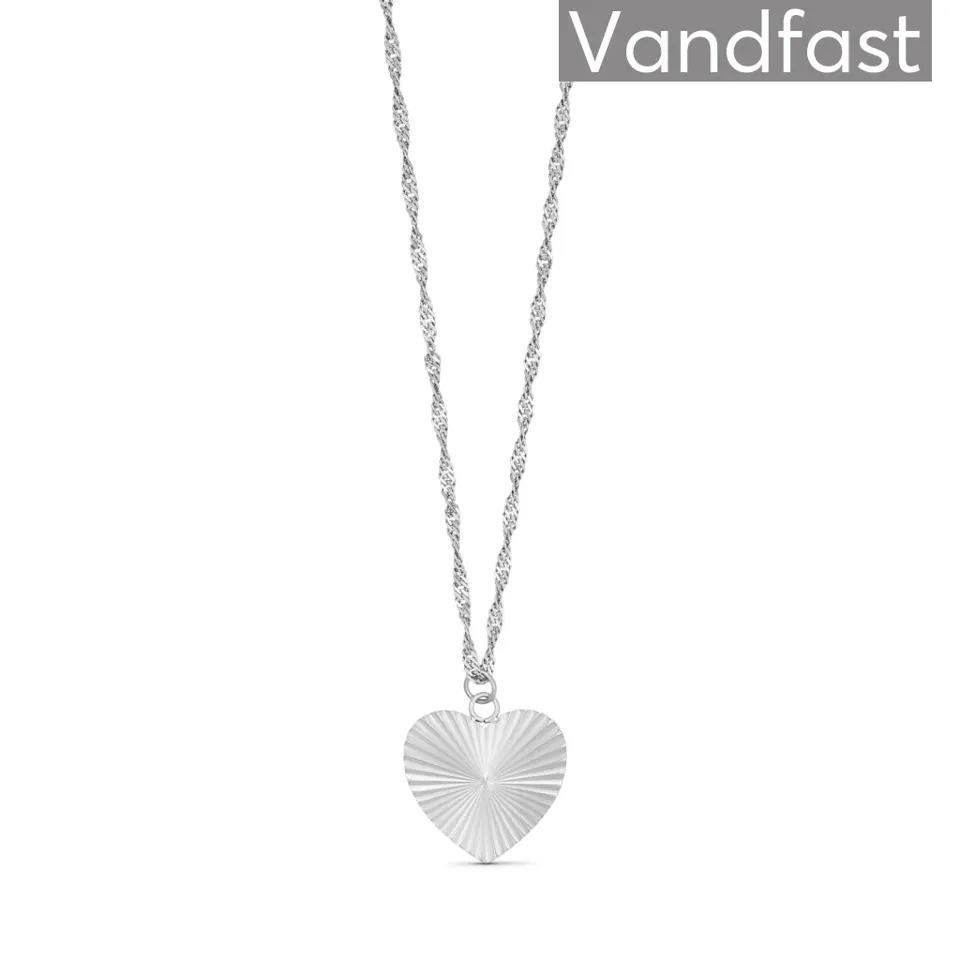 ANNEBRAUNER Sun Texture Heart Halskæde — produktfoto