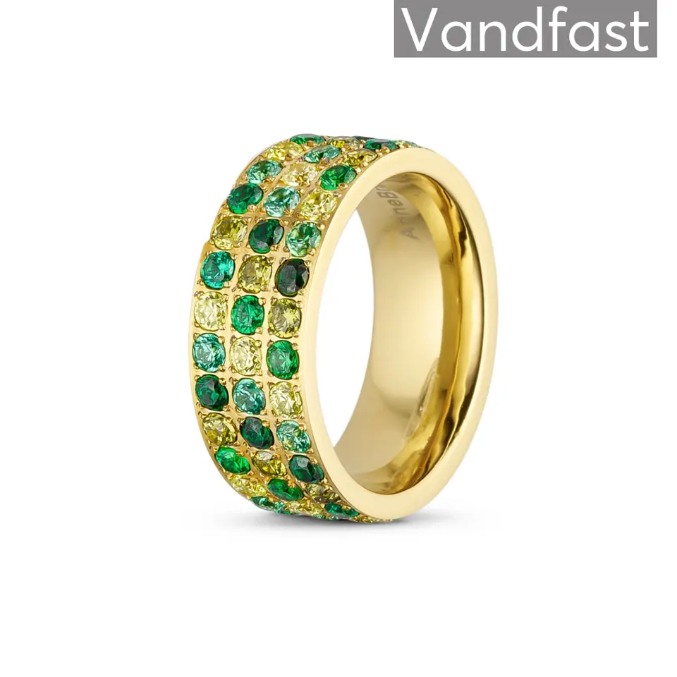 ANNEBRAUNER Alliance Green Mix Ring 18K Guldbelagt — produktfoto