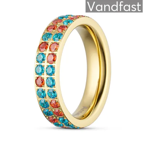 ANNEBRAUNER Alliance Orange And Blue Ring 18K Guldbelagt — produktfoto