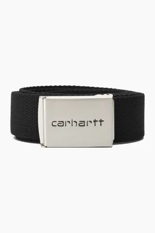 Clip Belt Chrome - Black - Carhartt WIP — produktfoto